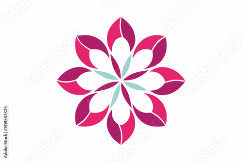 curved decorative petals icon