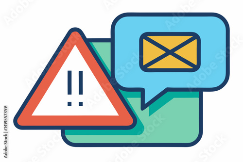crossed chat bubble warning icon