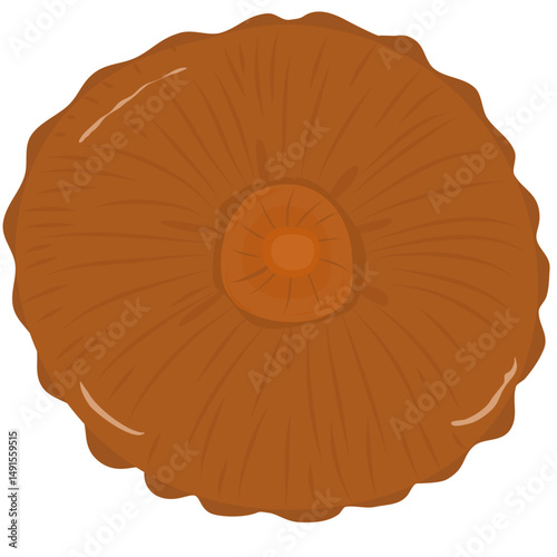 Indonesian Traditional Food, Brown Sugar Cucur Illustration