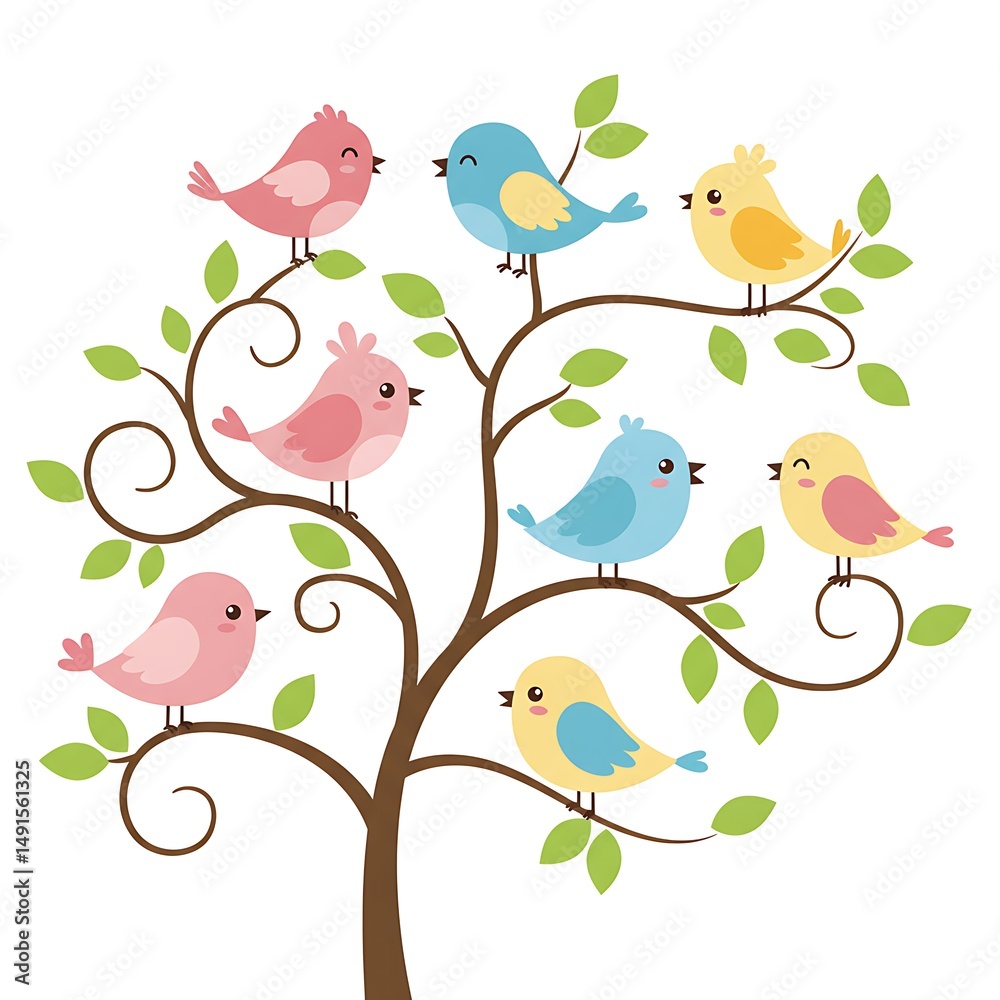 Naklejka premium Chirping Chorus