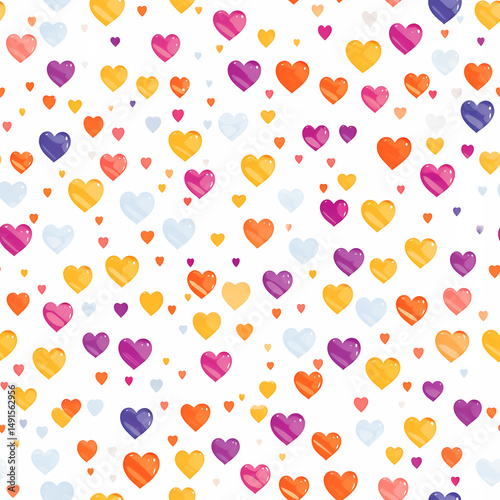 Colorful Seamless Heart Pattern