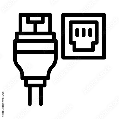 ethernet line icon