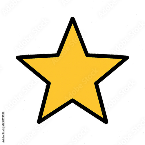 Bold Yellow Star Icon