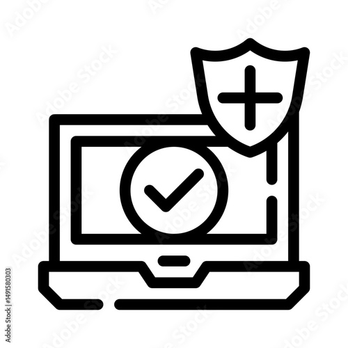antivirus line icon