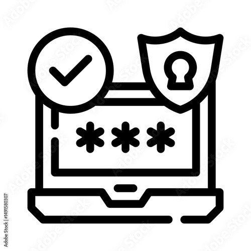2FA line icon