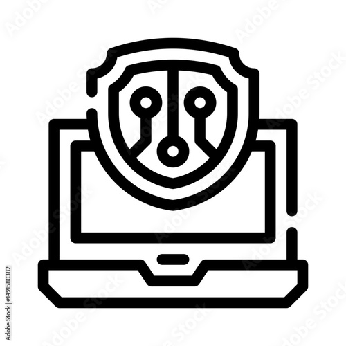 ransomware line icon