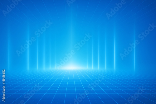 technology abstract background of blue light and rays