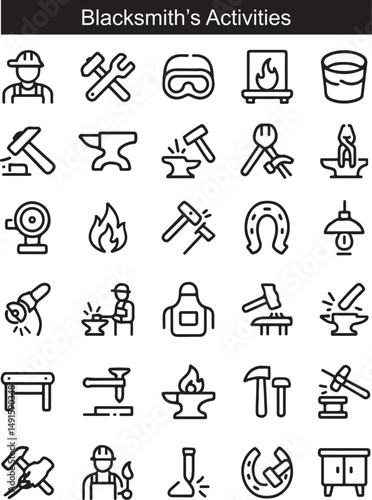Blacksmithing Activities Icons