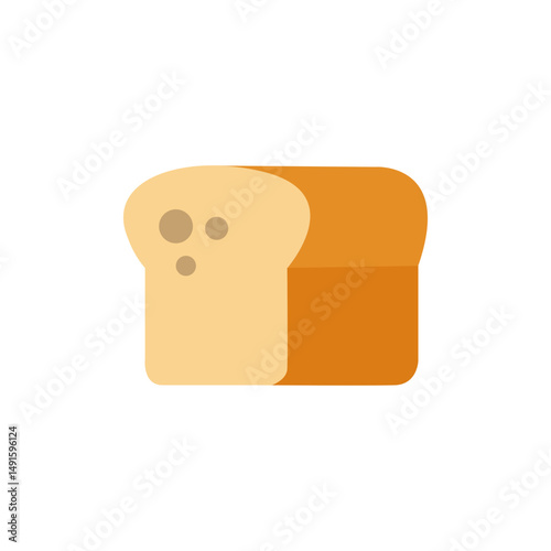 Artistic depiction of sliced bread, bakery product with transparent background