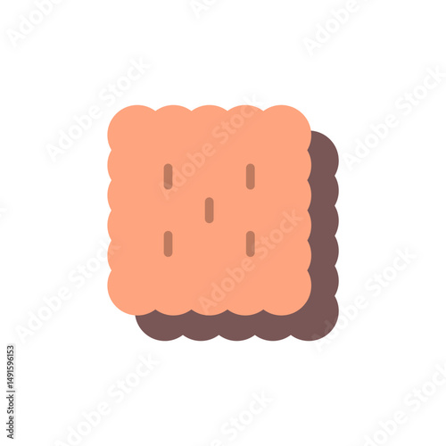 A quaint biscuit illustration displaying a crunchy texture and delicious flavor
