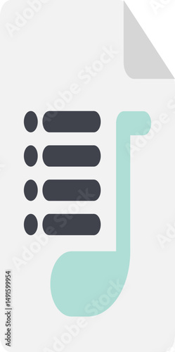 Music and Sound Stuff Flat Icon