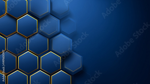 abstract biomedical background with honeycomb and hexagons