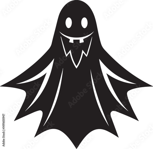 ghost silhouette vector, ghost vector illustration, ghost clipart vector