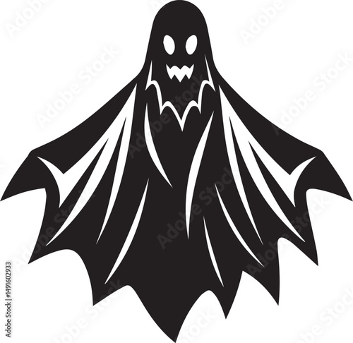 ghost silhouette vector, ghost vector illustration, ghost clipart vector
