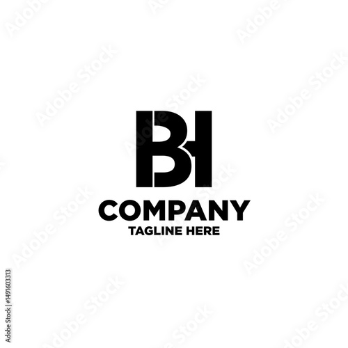 Initial logo design template. Trendy style, vector eps 10