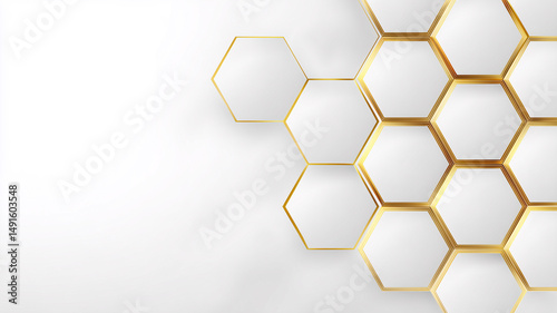 abstract biomedical background with honeycomb and hexagons