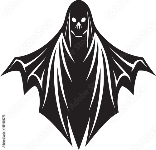 ghost silhouette vector, ghost vector illustration, ghost clipart vector