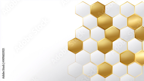 abstract biomedical background with honeycomb and hexagons