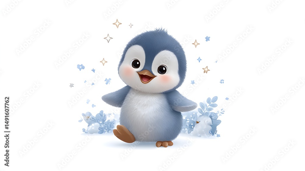 Naklejka premium snowman on a white