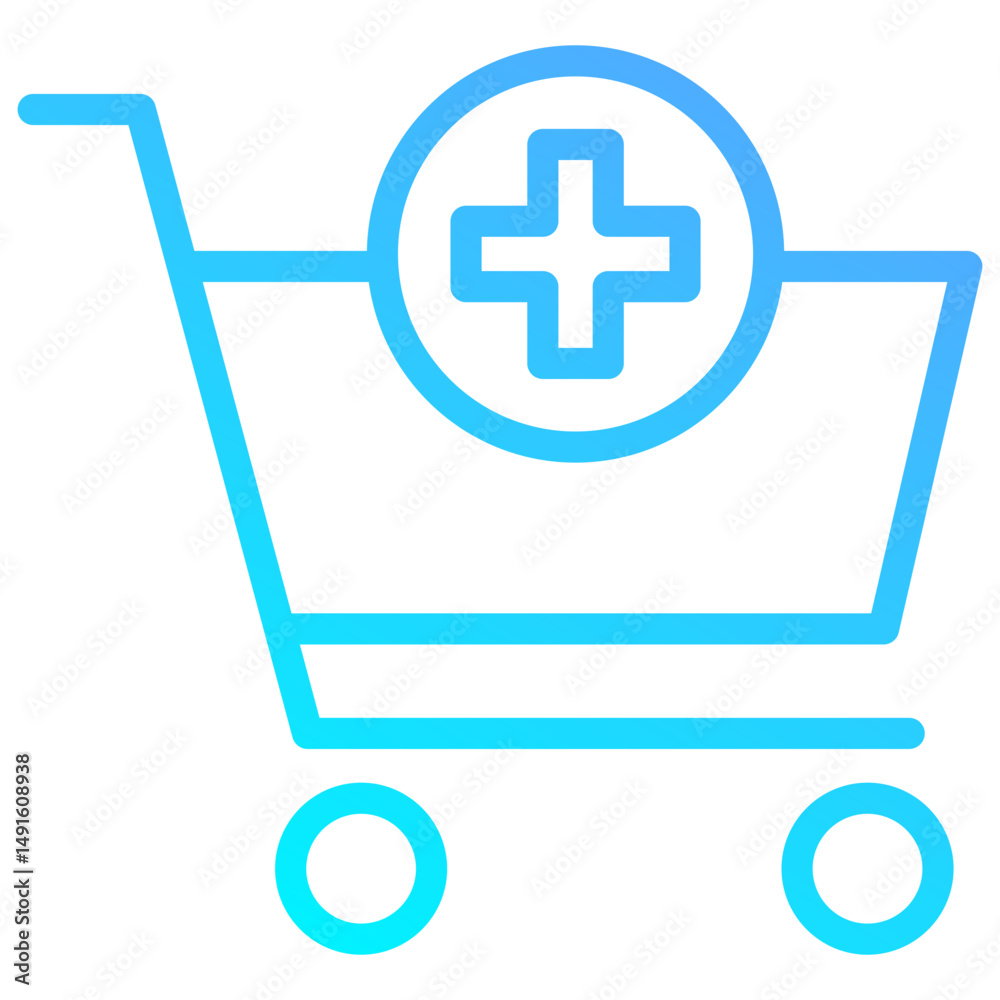 Obraz premium Supplies Cart Icon