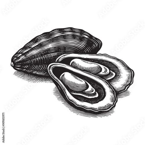 oyster vector illustration