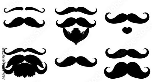 mustaches vector