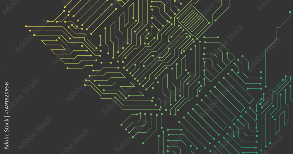 Obraz premium Abstract digital background with technology circuit board. Vector