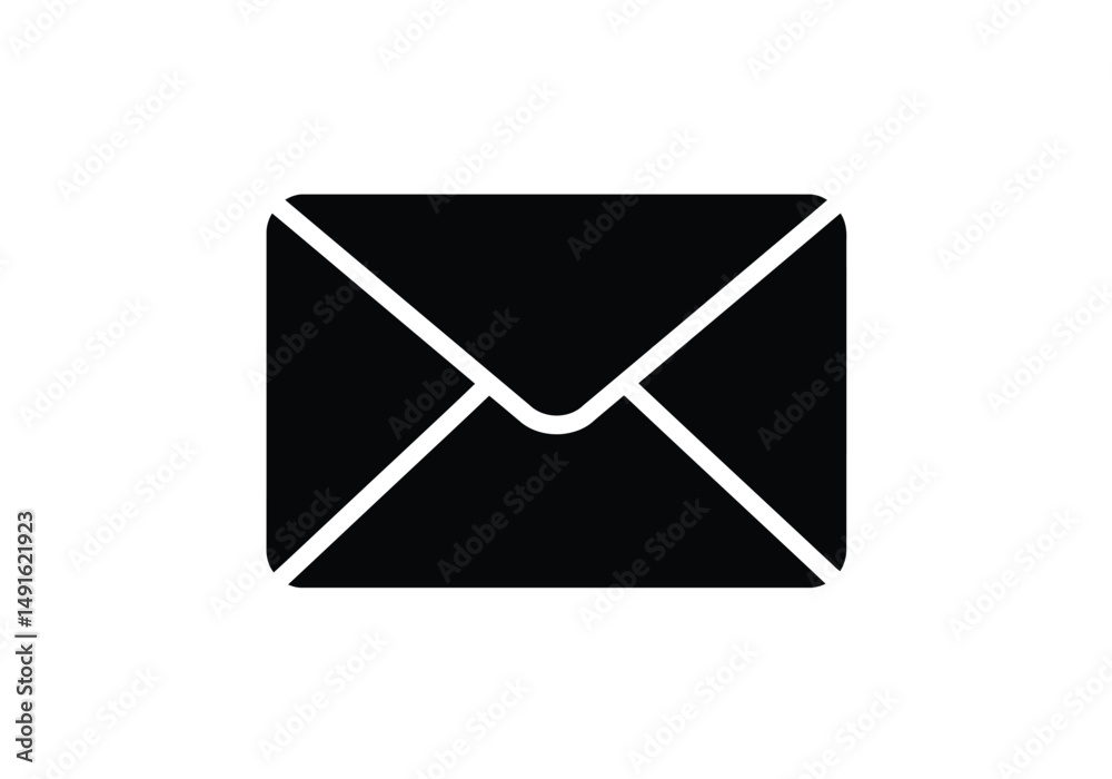Email mail silhouette. This image shows a black envelope outline, a symbol for email and mail. Vector clipart illustration design. Email mail silhouette. This image shows a black envelope outline, a symbol for email and mail. Vector clipart illustration design.