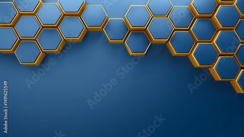 abstract biomedical background with hexagons