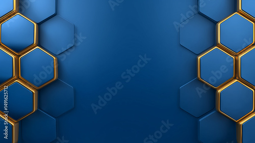 abstract biomedical background with hexagons