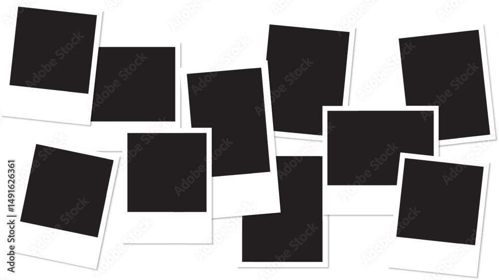 Polaroid photo frames. Polaroid frames realistic photo templates. Collage templates Polaroid photo frames. Polaroid frames realistic photo templates. Collage templates