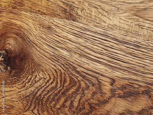 A planed oak wood surface with an interlocking grain pattern and a smooth dense texture  long title This image depicts the close up view of a planed