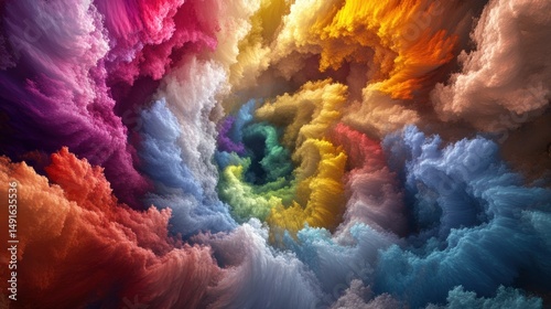 Abstract spiral of color