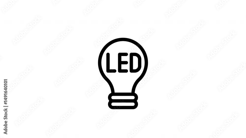 LED bulb animated icon