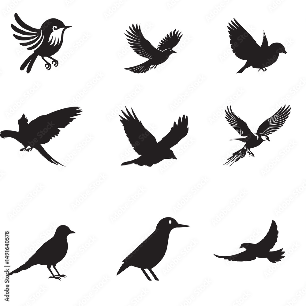 Obraz premium set of birds vector