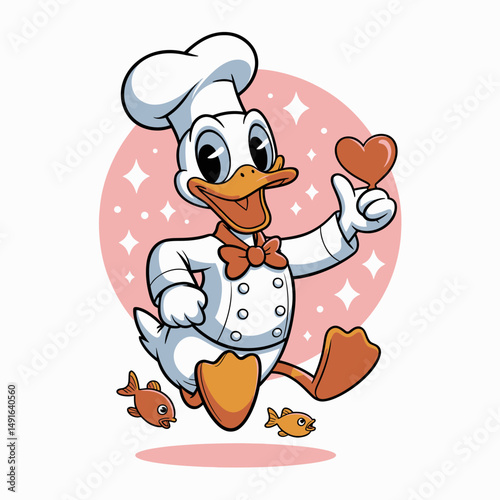 Chef Duck with Fish