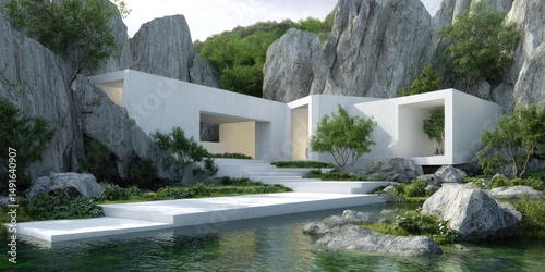 Modern House by the Lake Nature Meets Minimalist Architecture.