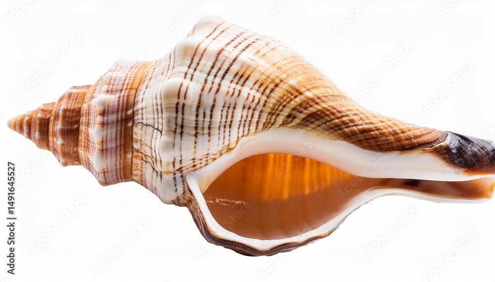 Obraz premium empty seashell isolated on transparent background cutout