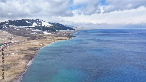 Wallpaper Mural Aerial view of Sayram Lake Torontodigital.ca