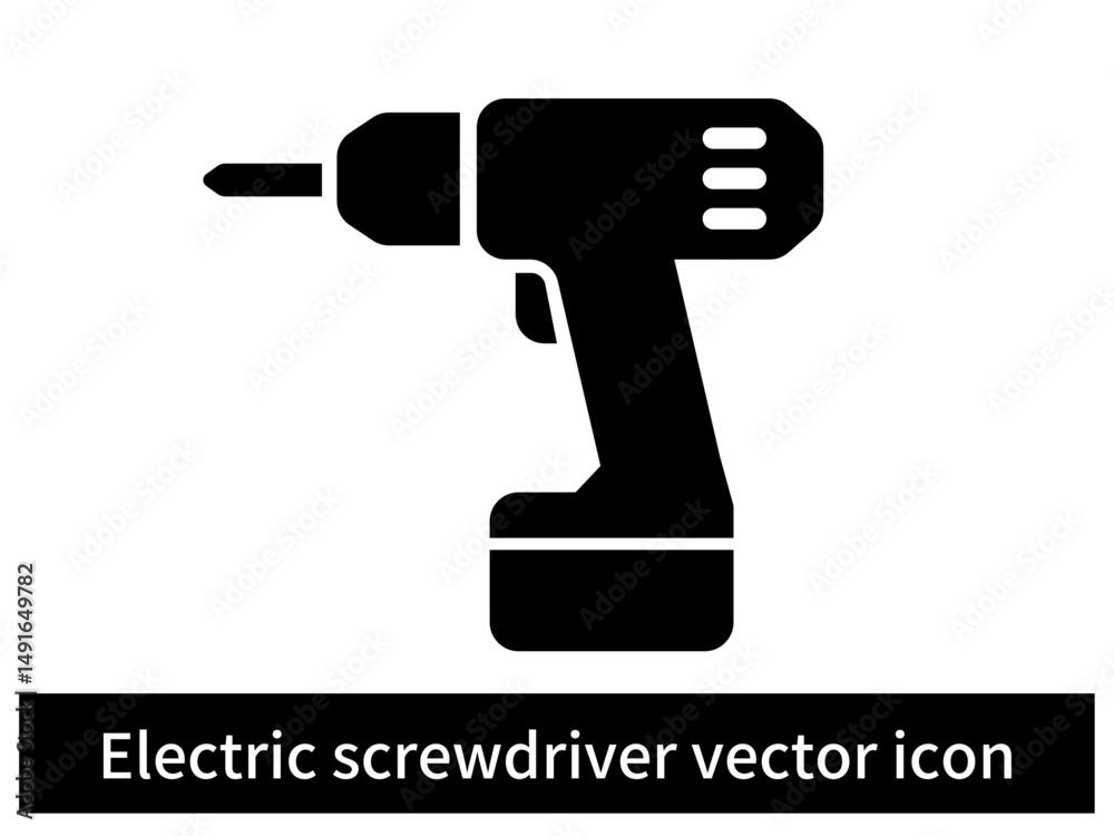 Electric screwdriver vector icon Electric screwdriver vector icon