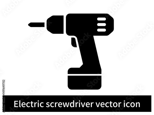 Electric screwdriver vector icon