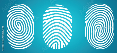 Set fingerprint scanning icon sign – stock Fingerprint scanning icon sign. Vector 10 eps.