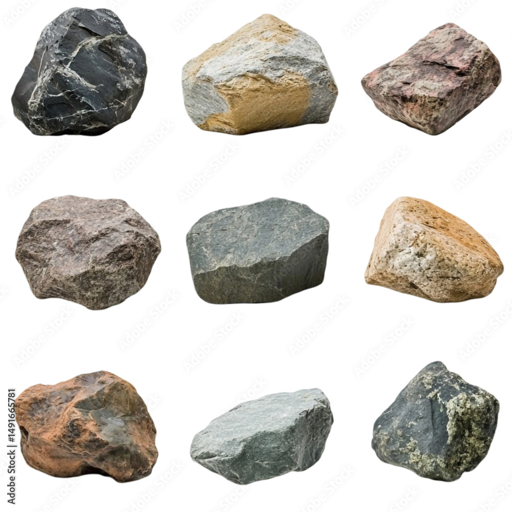 Collection of various rocks different colors and textures natural stones Collection of various rocks different colors and textures natural stones