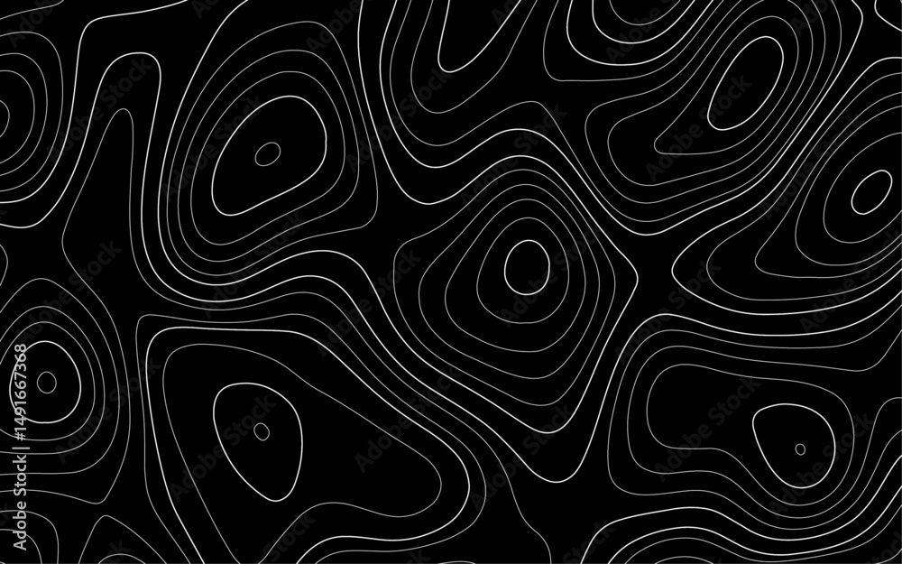 Fototapeta premium Abstract topographic map contour, white background and colorful wave lines pattern texture. Modern design with White background with topographic wavy pattern design. 