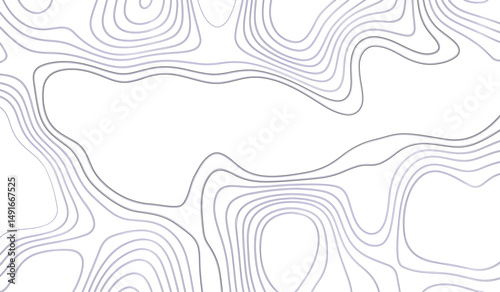 Abstract black and white hand drawn wavy line drawing seamless pattern. Landscape geodesy topographic map background. Abstract geometric topographic contour map background Vector.
