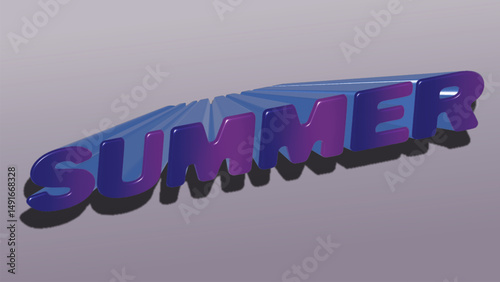 A dynamic 3D rendering of the word SUMMER