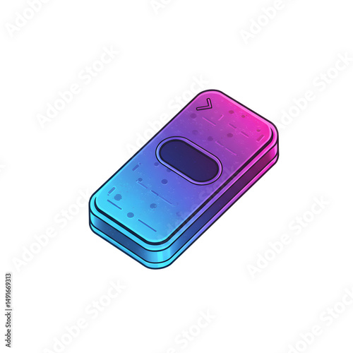 Colorful Gradient Modern Remote Control Device with Smooth Design Elements