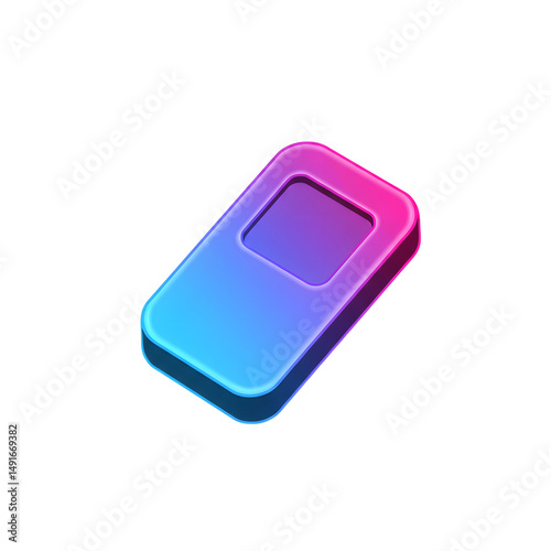 Colorful and Modern Portable Device with Gradient Effect and Shadow