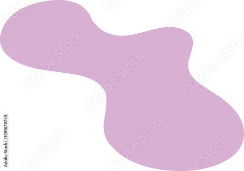 Pastel Purple Organic Abstract Blob Shape in Pastel Color Isolated PNG background