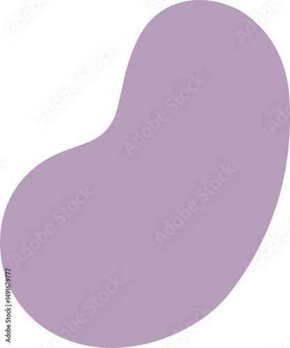 Pastel Purple Organic Abstract Blob Shape in Pastel Color Isolated PNG background